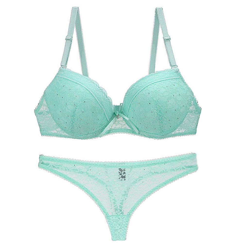 Swbreety Women's Sexy Push Up Lace Bra & Bikini Panties Set - Comfortable Lingerie for Date Night & Special Occasions