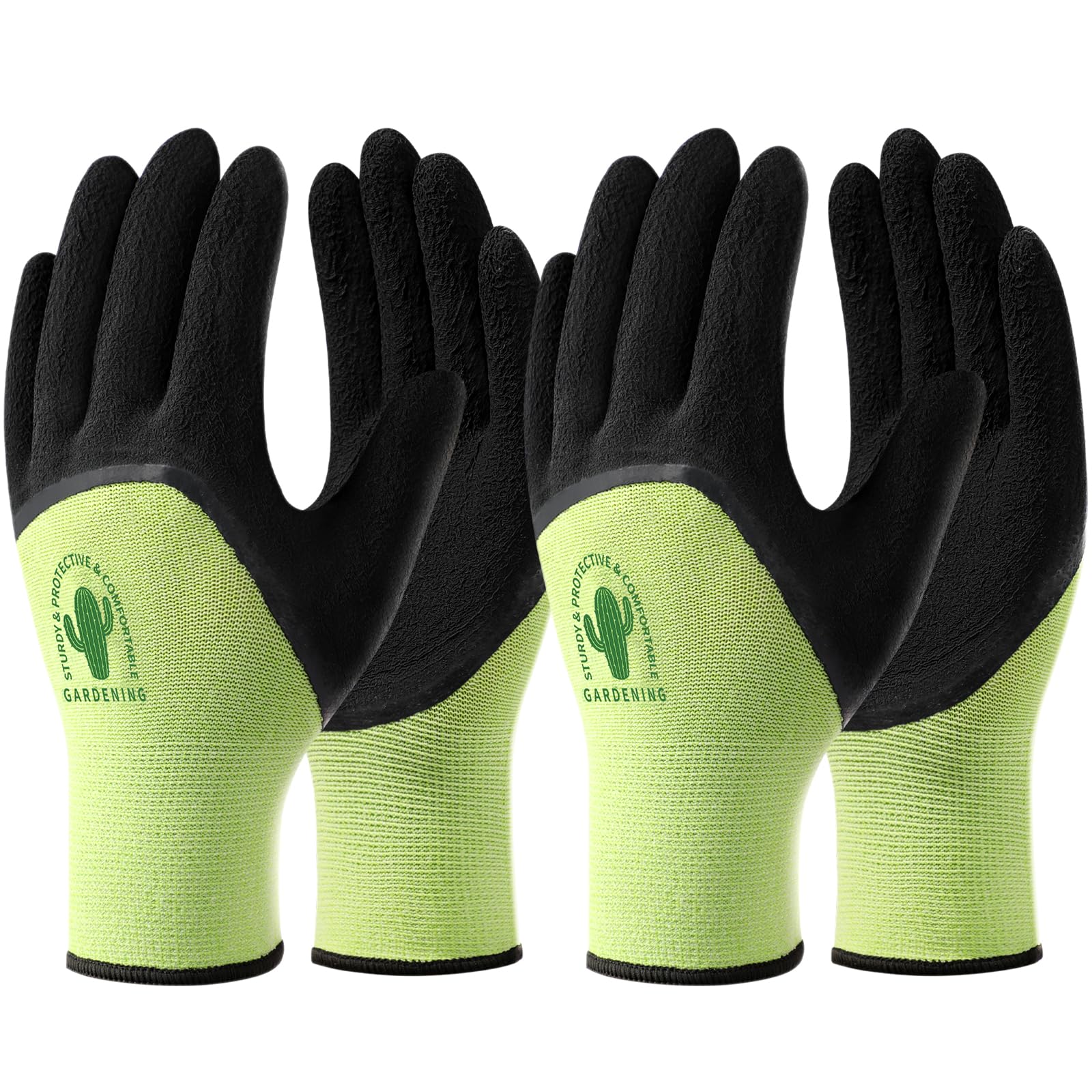 Premillow Gardening Gloves - 6 Pairs Breathable Natural Latex Gloves for Men & Women, Non-Slip Grip for Planting, Weeding, Yard Work - Perfect for Outdoor Gardening, Landscaping & Farm Use