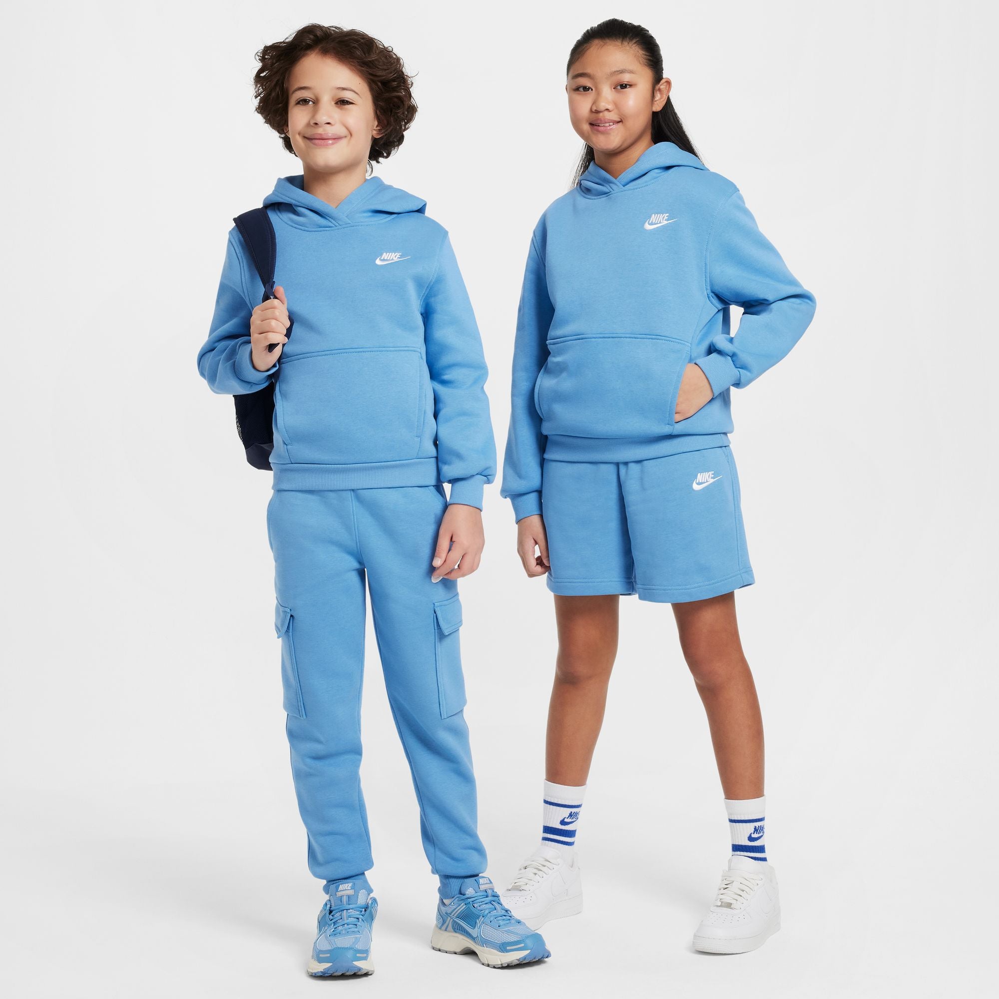 Nike Youth Club Fleece Hoodie for Boys and Girls - Soft & Warm Pullover for School, Sports & Outdoor Activities