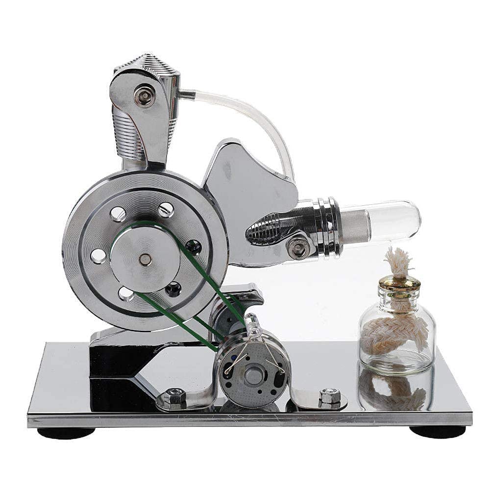 Stirling Engine Model Kit - Solid Metal Construction, Electricity Generator, Steam Engine Science Experiment for Physics Learning - Perfect for STEM Education, DIY Projects & Science Gifts for Adults/Kids