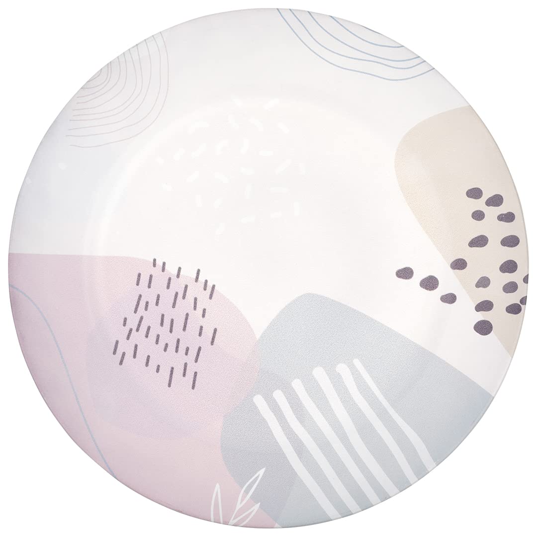 Koyal Wholesale 13-Inch Modern Abstract Acrylic Charger Plates - Bulk Set of 24, Heavy Duty Dinner Plates for Weddings, Birthdays, Baby Showers & Special Events - Elegant Tableware for Formal Dining & Party Decor
