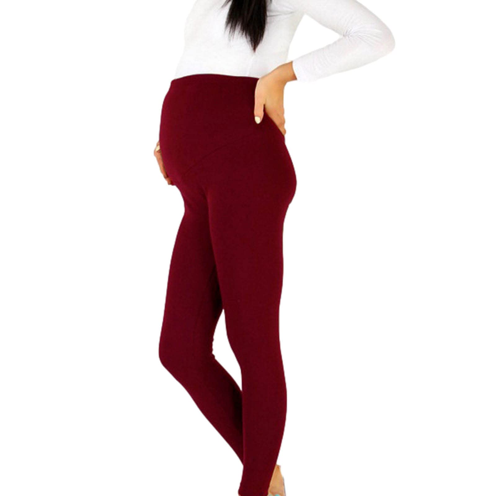 Oxodoi Women's Maternity Leggings - Over The Bump Pregnancy Yoga Pants for Active Workout & Postpartum Support - Comfortable Belly Support Tights for Yoga, Gym & Daily Wear