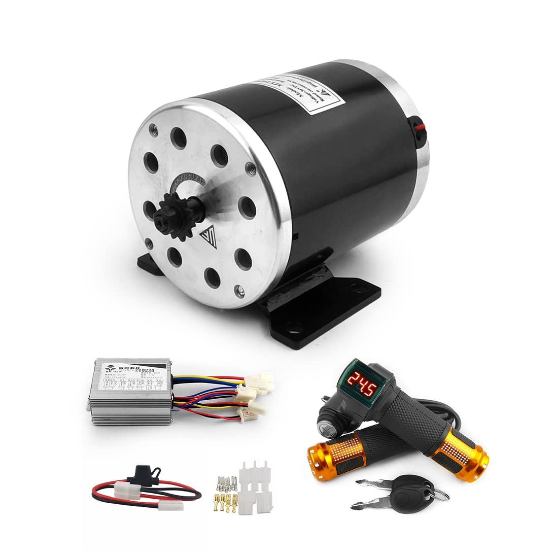 500W Brushed DC Motor Kit 24V/36V/48V for Electric Scooter & E-Bike Conversion - MY1020 Unite Motor by L-faster - Perfect for DIY Electric Vehicle Upgrades, Commuting & Off-Road Riding