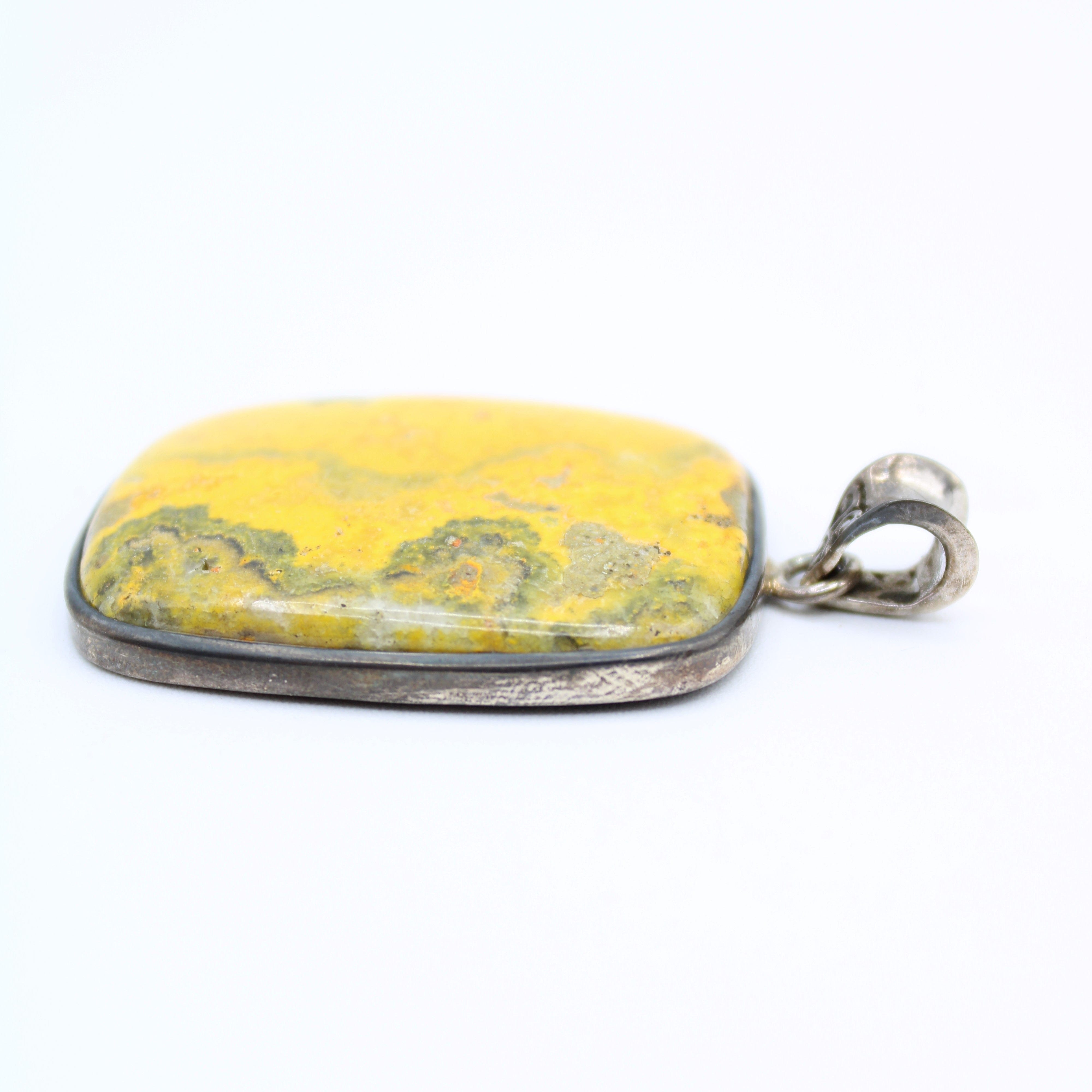 Bumble Bee Jasper Pendant Necklace - Natural Stone Jewelry for Women - Handmade Beaded Chain - Spiritual Healing Crystal Gift for Meditation & Energy Balancing