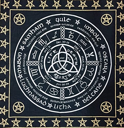Gold & Silver Pagan Wheel