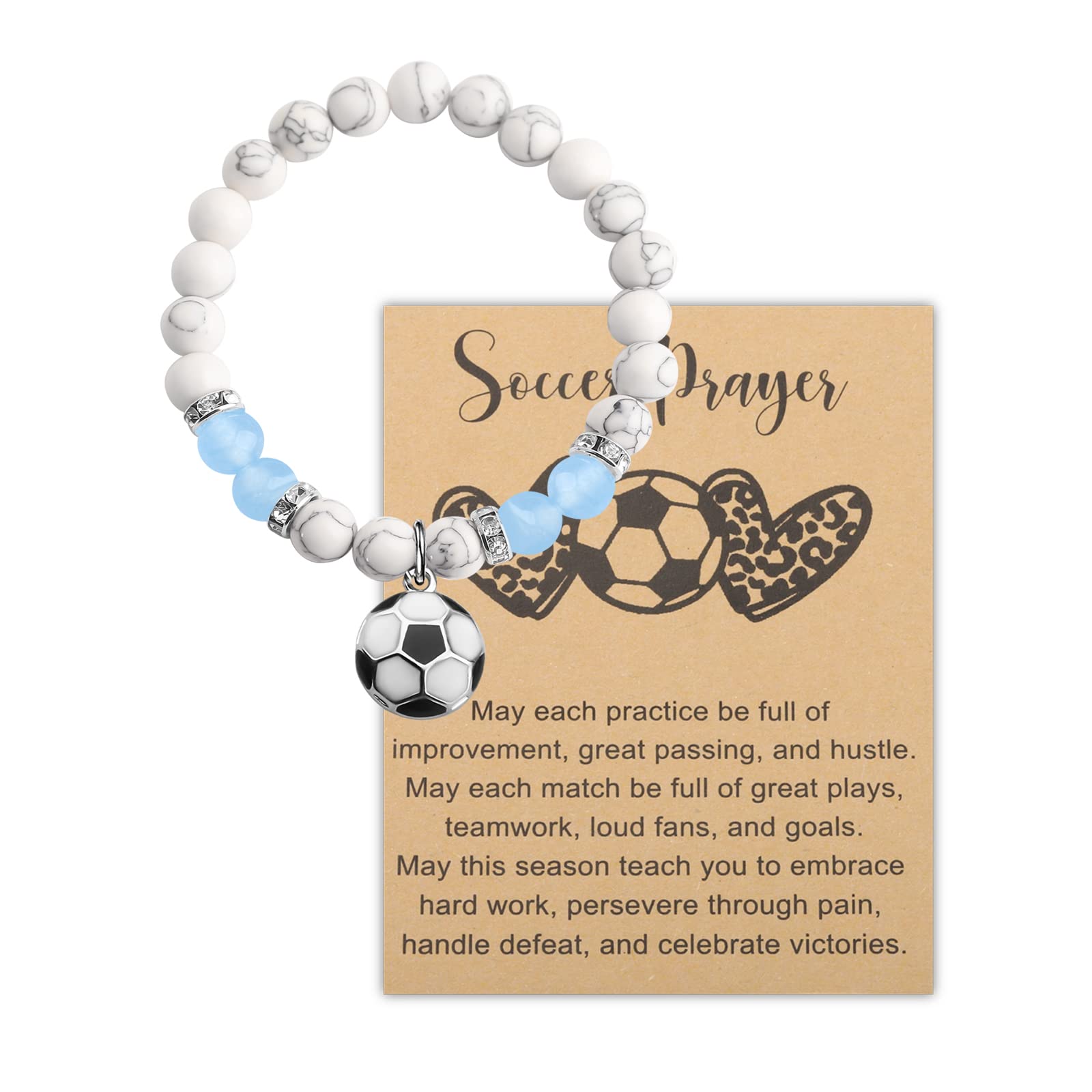 MYOSPARK Soccer Girl Bracelet - Inspirational Soccer Jewelry Gift for Women Players, Fans & Team Members - Perfect for Games, Training & Soccer Enthusiasts