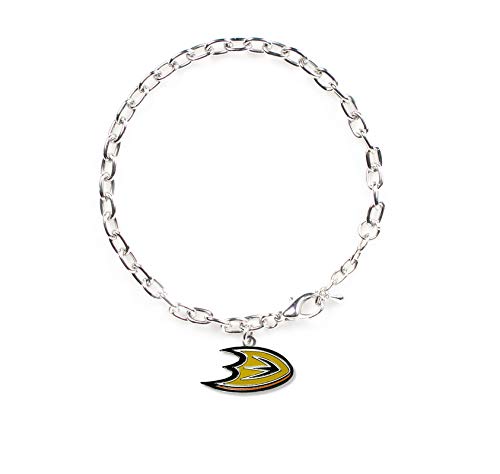 Aminco NHL Anaheim Ducks Logo Stainless Steel Jewelry Set - Necklace, Bracelet & Earrings Gift Bundle for Hockey Fans | Perfect for Game Day, Birthday Gifts & Sports Collectors
