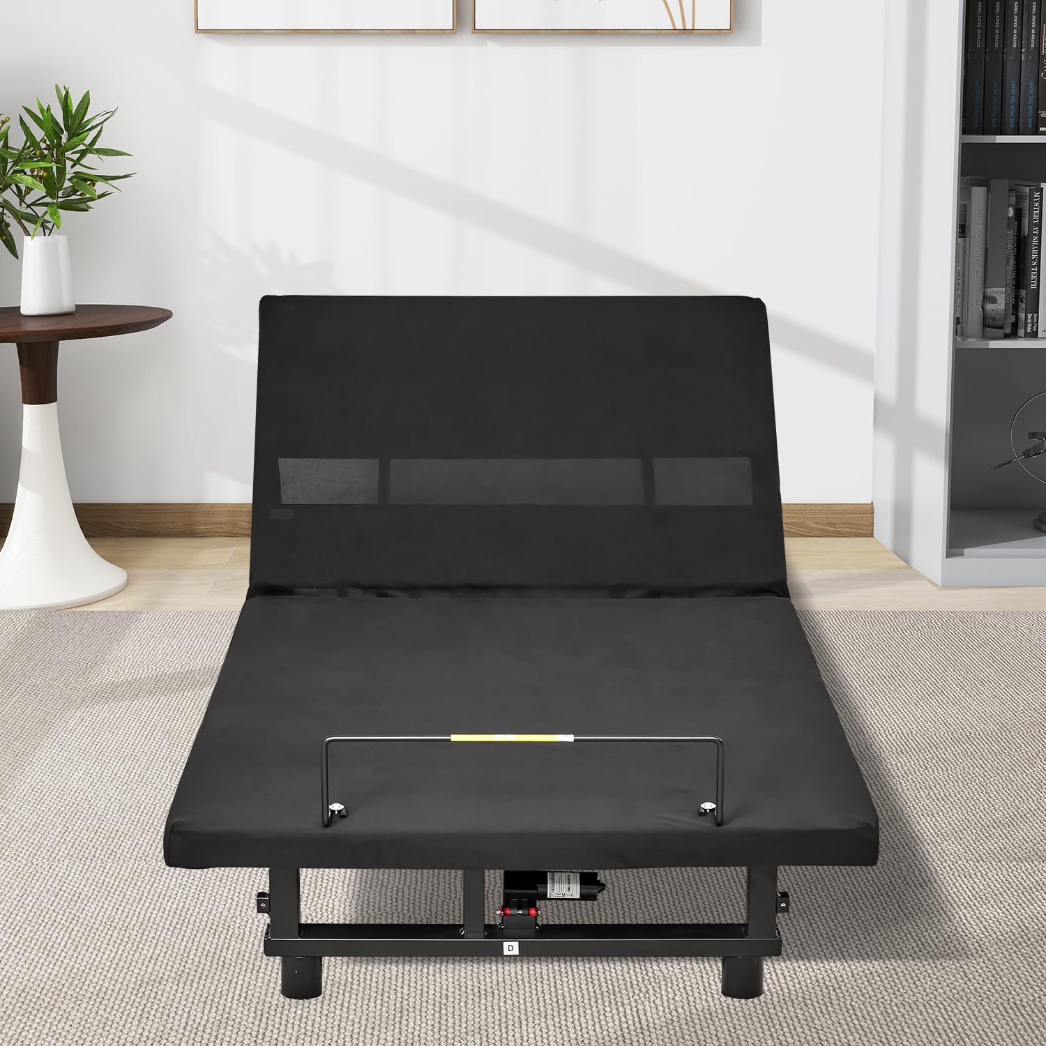 Donext Adjustable Bed Base with Fabric Cover - Full Size Electric Bed Frame, Independent Head & Foot Incline, Quiet Motor & Wireless Remote - Perfect for Home, Hospital, or Elderly Care Comfort