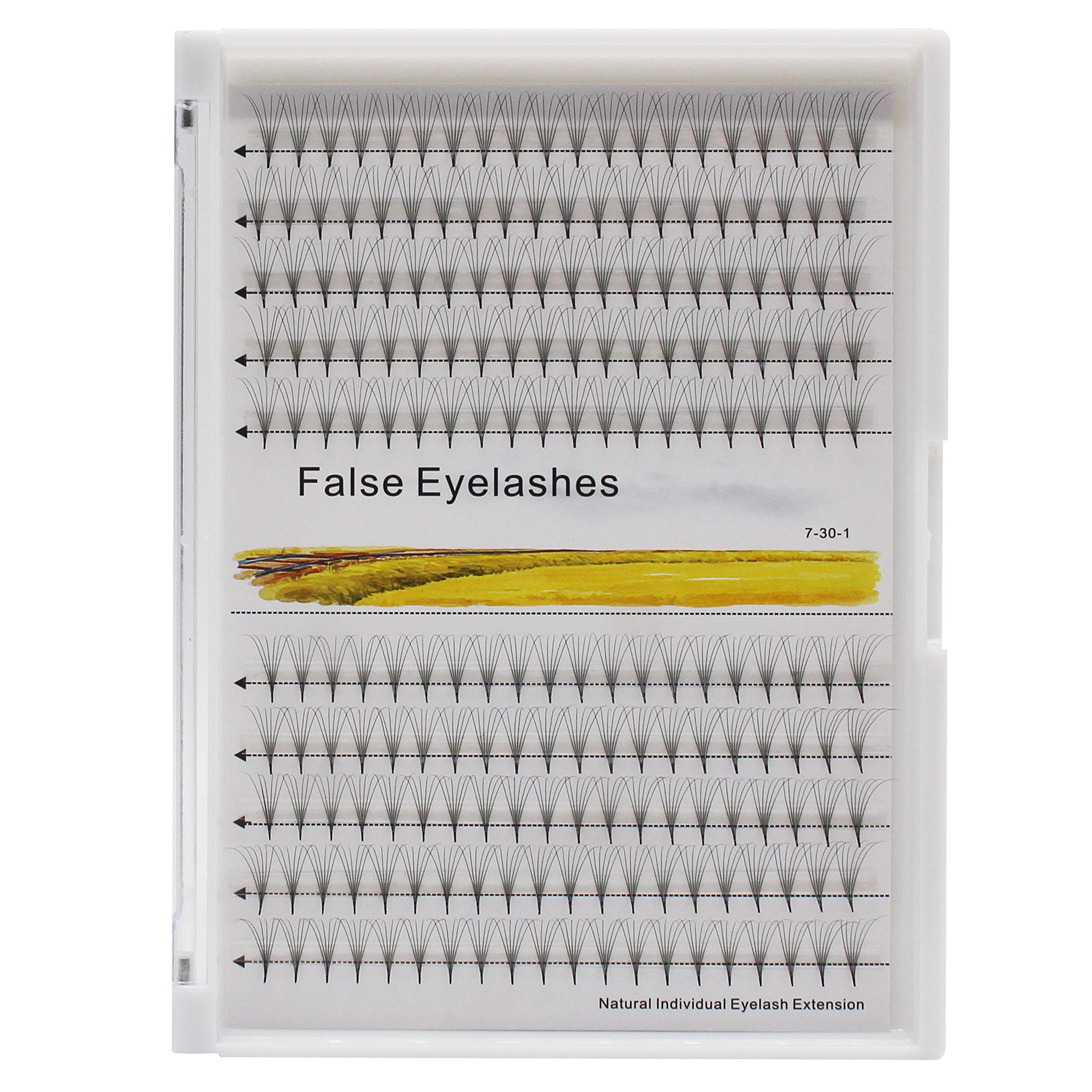 6D 200 Fans D Curl Premade Russian Volume Eyelash Extensions - Long Stem Lashes for Dramatic Look (12mm) | Perfect for Bridal, Party & Special Occasions