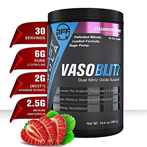 BUILD FAST FORMULA Vaso Blitz Strawberry Berry Pre-Workout Powder 465g - Boost Energy & Focus for Intense Gym Sessions & Athletic Performance