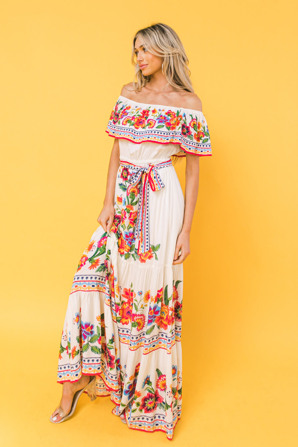 Elegant Poetic Love Print Maxi Dress - Flowy Long Summer Dress for Women - Perfect for Beach Vacations, Date Nights & Outdoor Parties