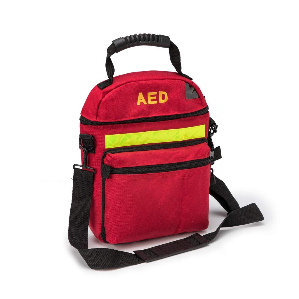 Jipemtra First Aid Bag AED Medical Empty Rescue Defibrillator Pouch - Emergency First Responder Kit for Healthcare Protection (Red) - Perfect for EMTs, Nurses, and Outdoor Adventures