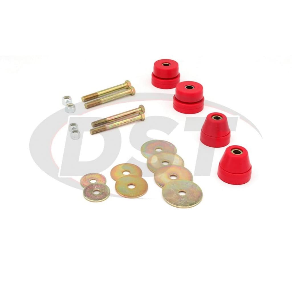 Energy Suspension Red Body Mounts for 1963-1966 Chevy C10 Pickup Truck - 3.4137R - Improve Ride Comfort & Reduce Vibration for Classic Car Restoration
