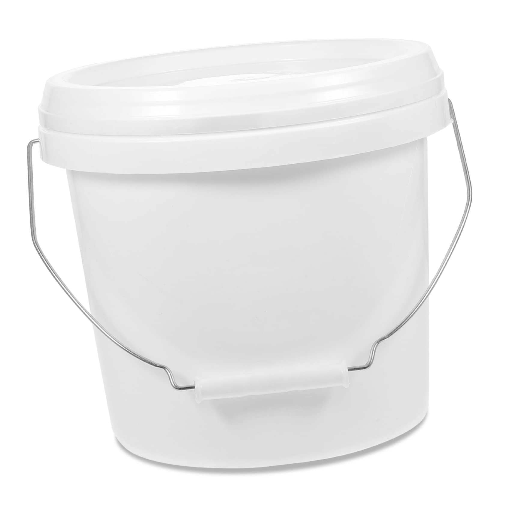 Housoutil 1.5L Plastic Bucket with Lid - Durable Industrial Pail for Cleaning, Paint, Pigment Storage - Multi-Purpose Container for Home, Workshop & Outdoor Use