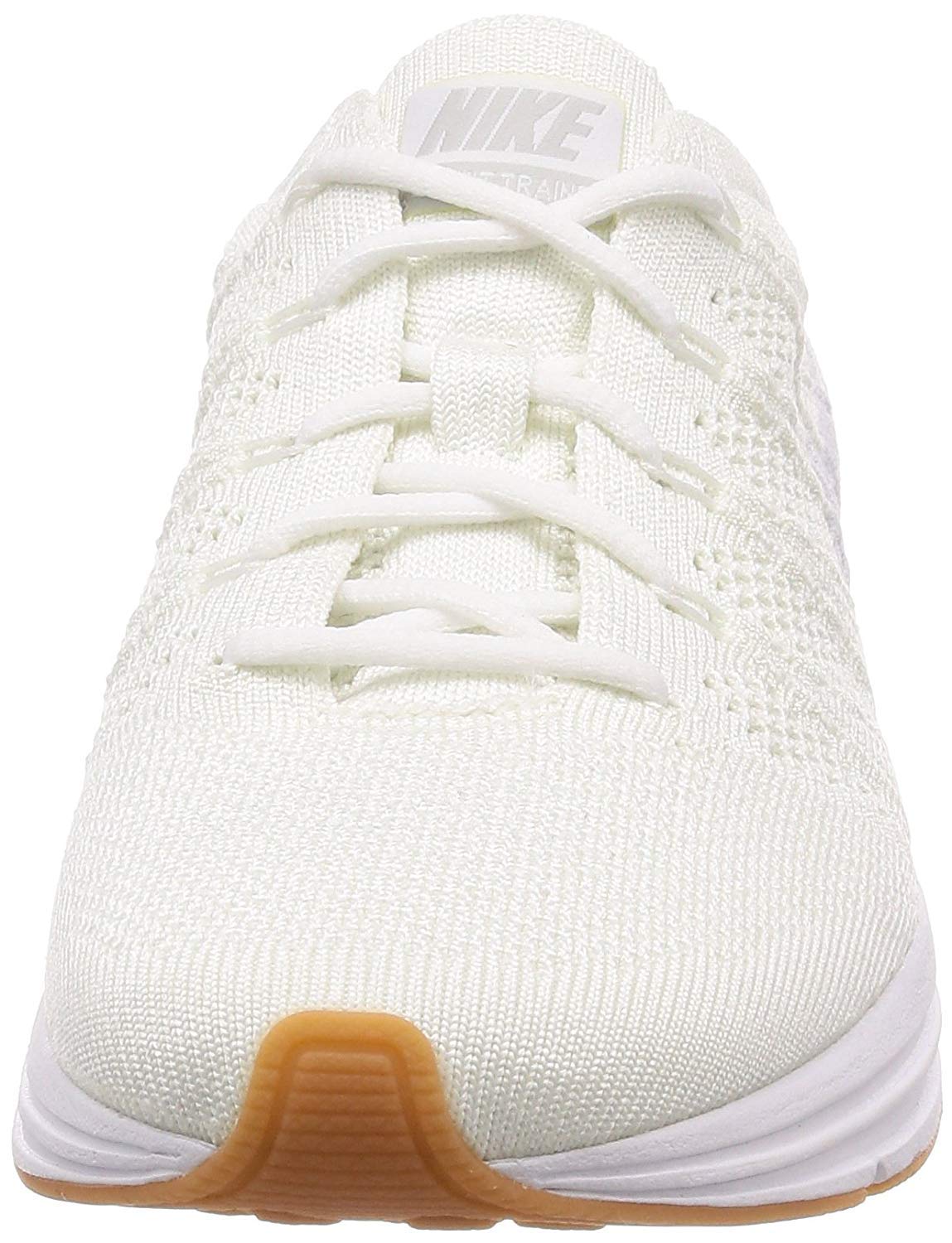 Nike Flyknit Trainer Running Shoes - White & Gum Light Brown - Men's Size 5 | Lightweight Breathable Sneakers for Gym Workouts & Casual Wear