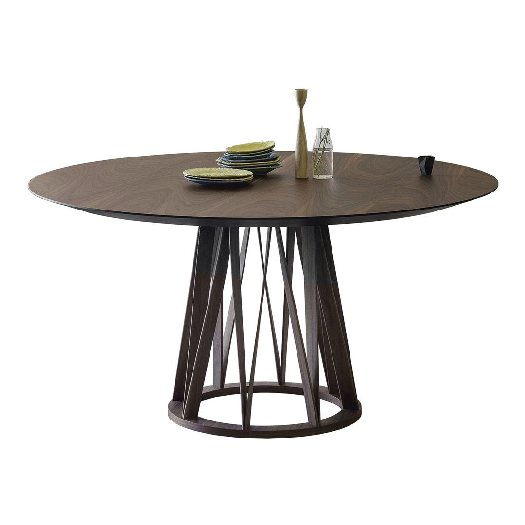 ACCO 48 Inch Round Dining Table for 4 - Modern Wood Kitchen Table for Small Spaces, Breakfast Nook & Apartment Dining Room