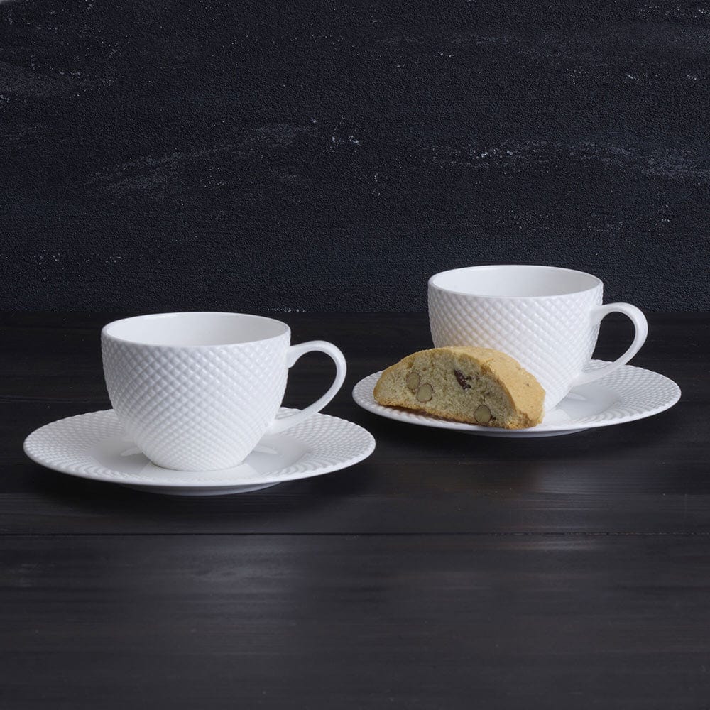 Premium Stanton Tea Cup and Saucer Set - Elegant Porcelain Tea Cups with Saucers for Afternoon Tea, Coffee, or Gifts - Perfect for Home, Office, or Tea Party Use