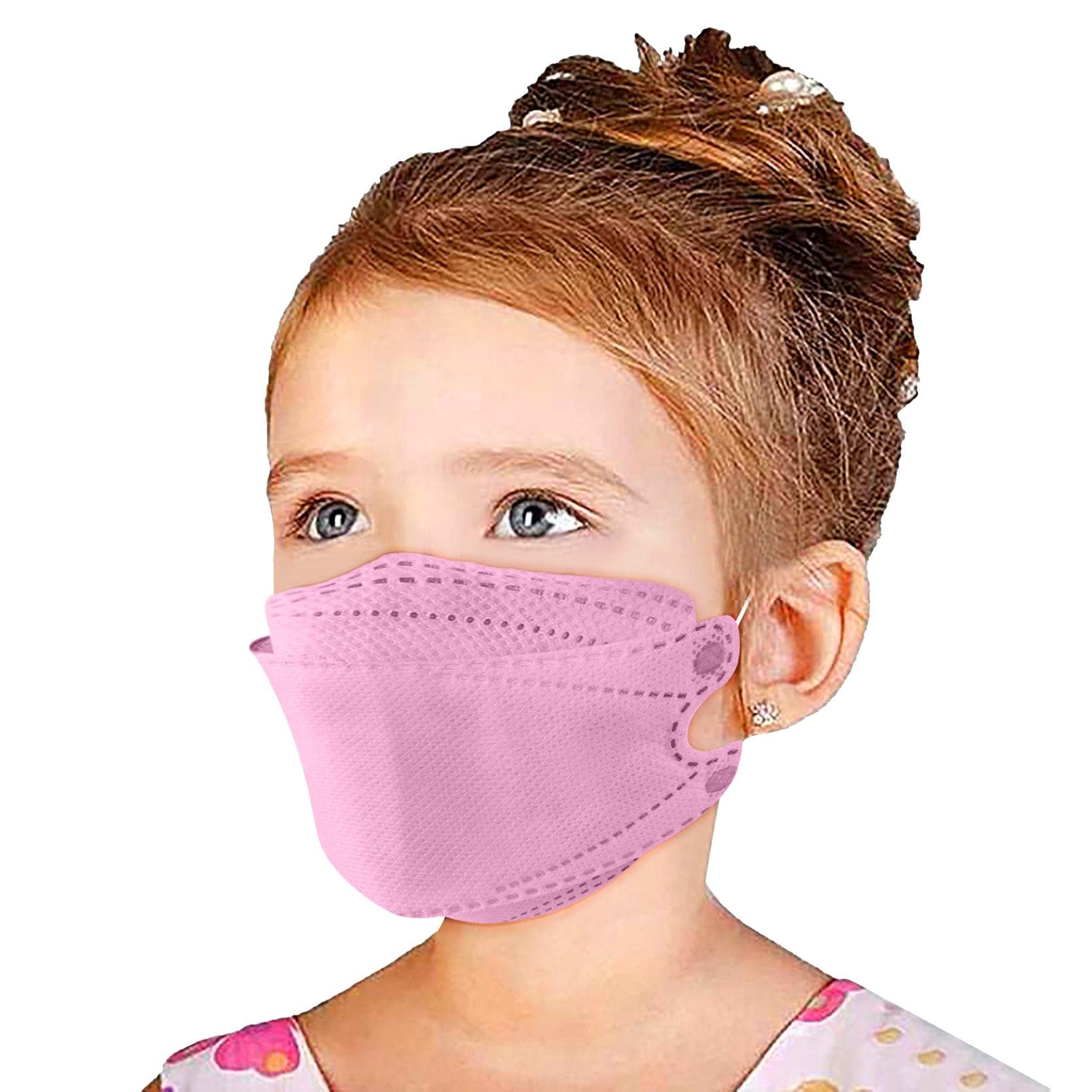 50 PCS Kids KF94 Face Masks, Breathable 4-Layer Fish Style for School & Outdoor