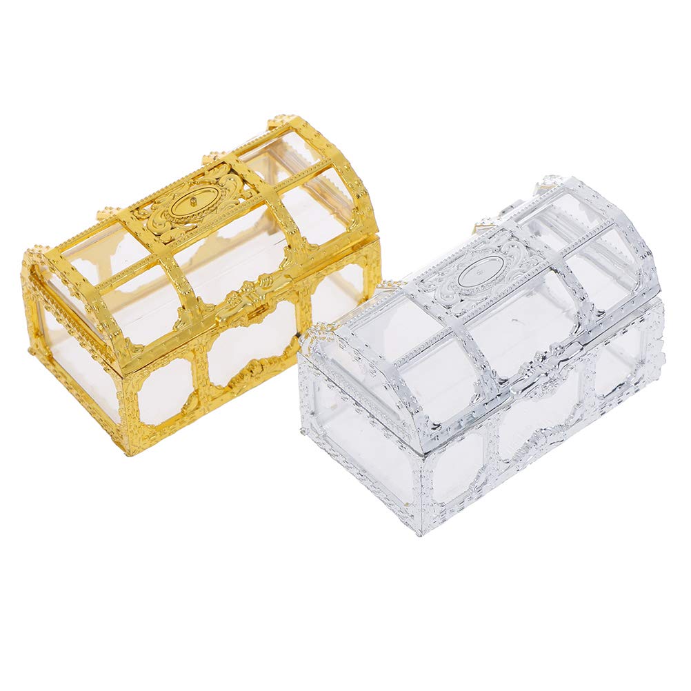 CoscosX 12 Pack Treasure Box Shaped Candy Bags - Sweet Treat Bags for Wedding, Birthday & Christmas - Decorative Gift Pouch for Cookies, Chocolates, Jewelry - Perfect for Party Favors, Baby Showers & Holiday Celebrations