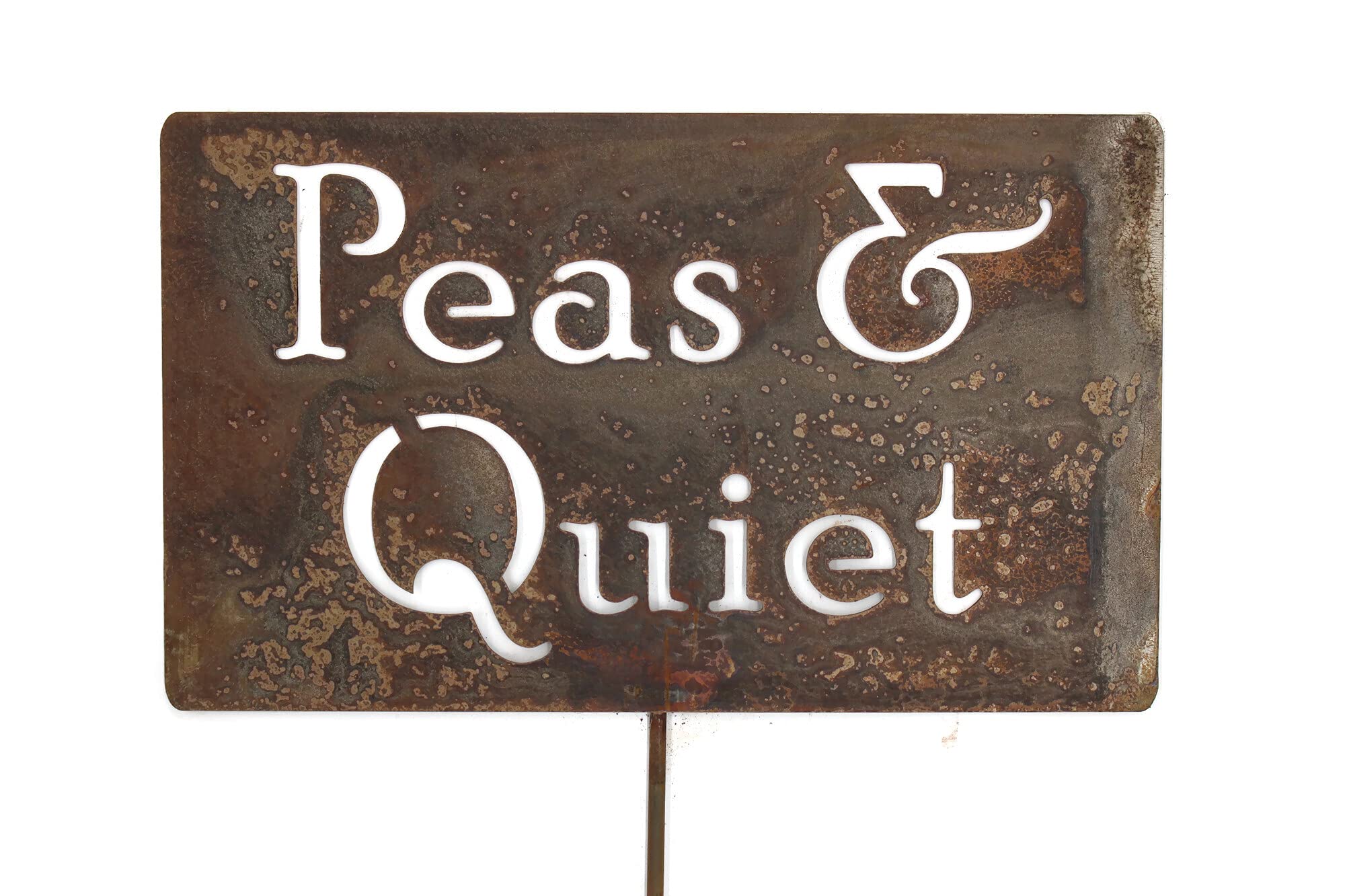 Funny Garden Stake 20-33 Inches Tall - Peas & Quiet Large 28