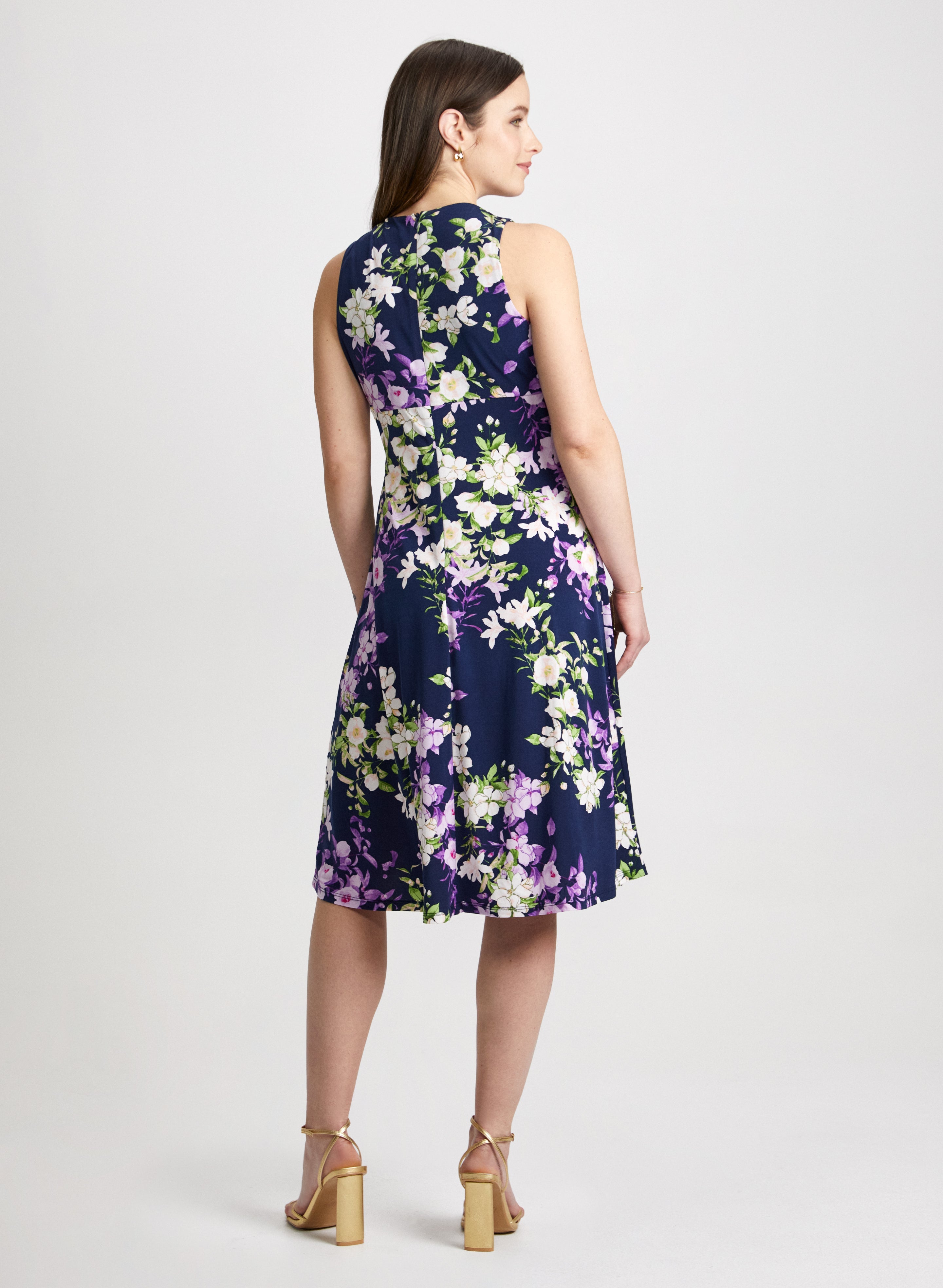 Elegant Floral Print Empire Waist Dress for Women | Summer Boho Maxi Dress | Perfect for Weddings, Beach Vacations & Date Nights