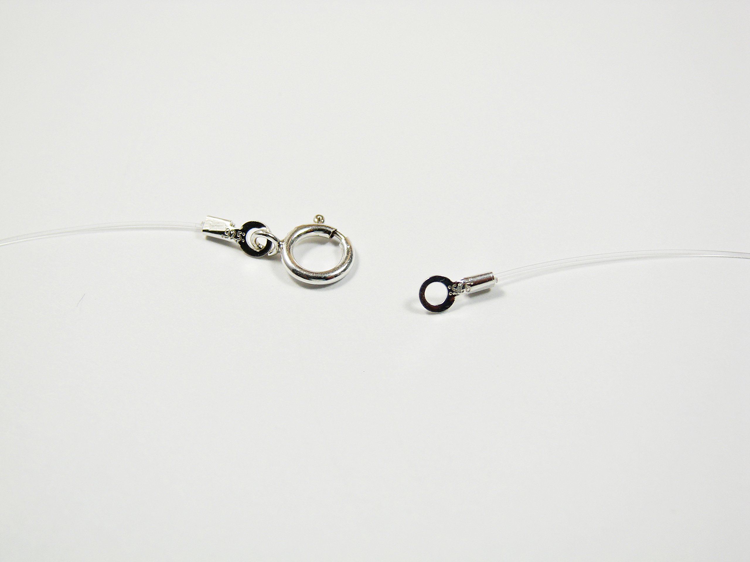 Opal Heart Necklace with Floating Illusion Pendant, Clear Fishing Line Charm, Perfect for Romantic Gifts & Special Occasions