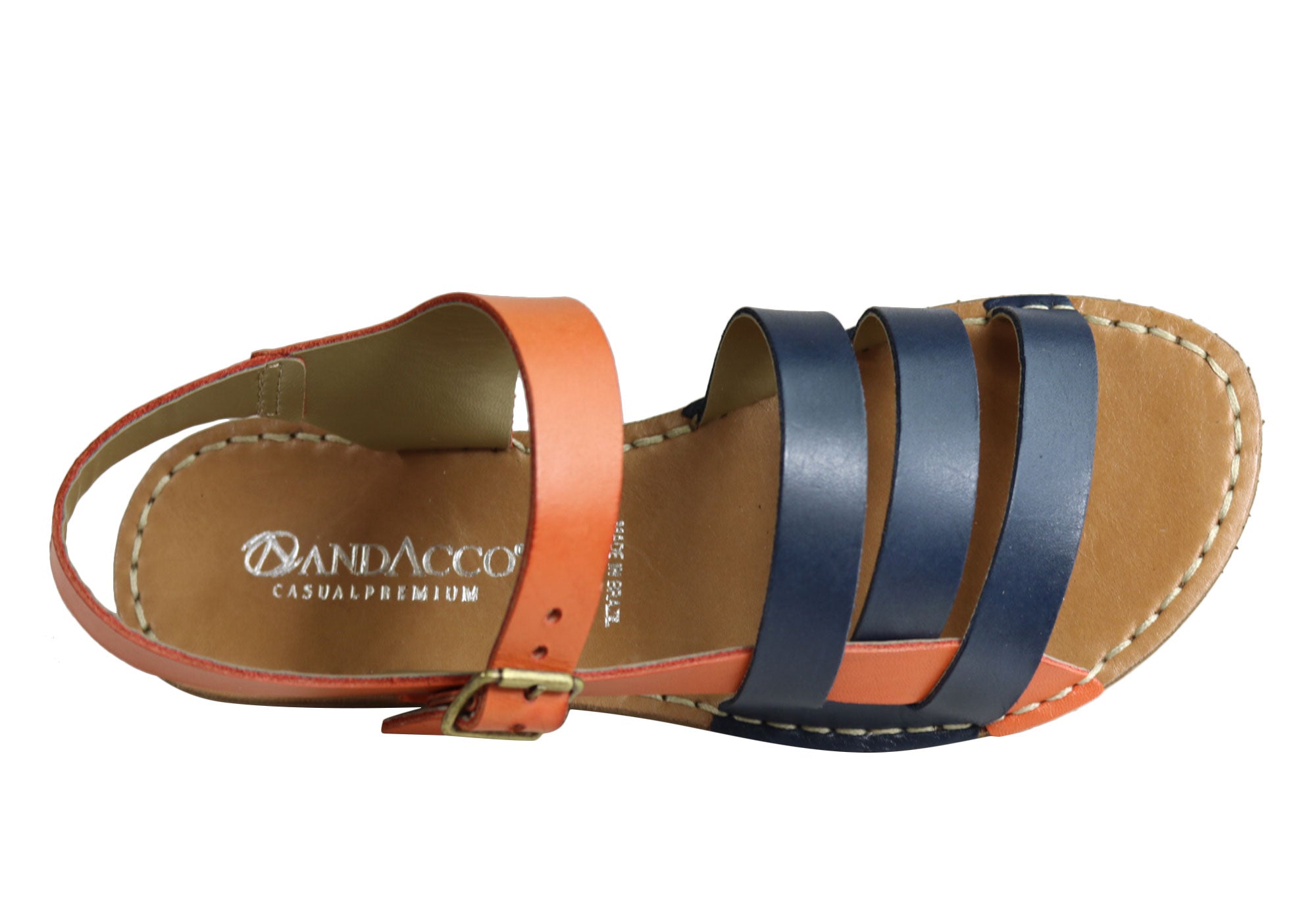 Andacco Aprili Women's Comfortable Flat Leather Sandals - Handmade in Brazil - Perfect for Beach, Vacation & Summer Outfits