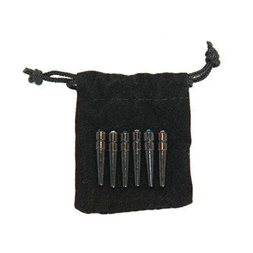 WE Games Black Metal Cribbage Pegs with Genuine Austrian Crystals - Set of 3 for Cribbage Board Game - Elegant Emerald Green - Perfect for Game Nights, Gifts & Collectors