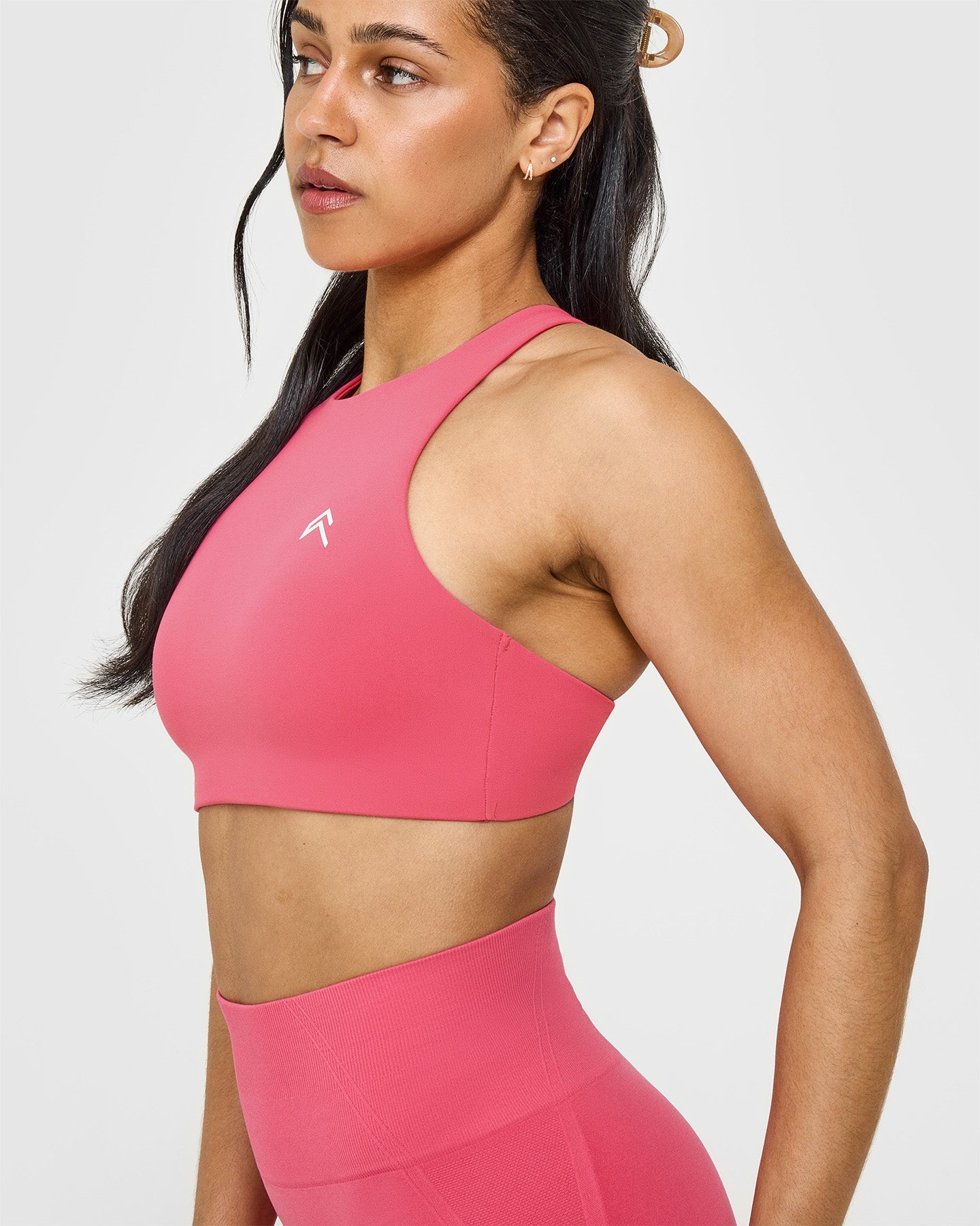 EasyLift™ High Neck Sports Bra for Women - Breathable Workout Top with Support & Comfort | Velvet Pink | Perfect for Yoga, Running & Gym Fitness Activities