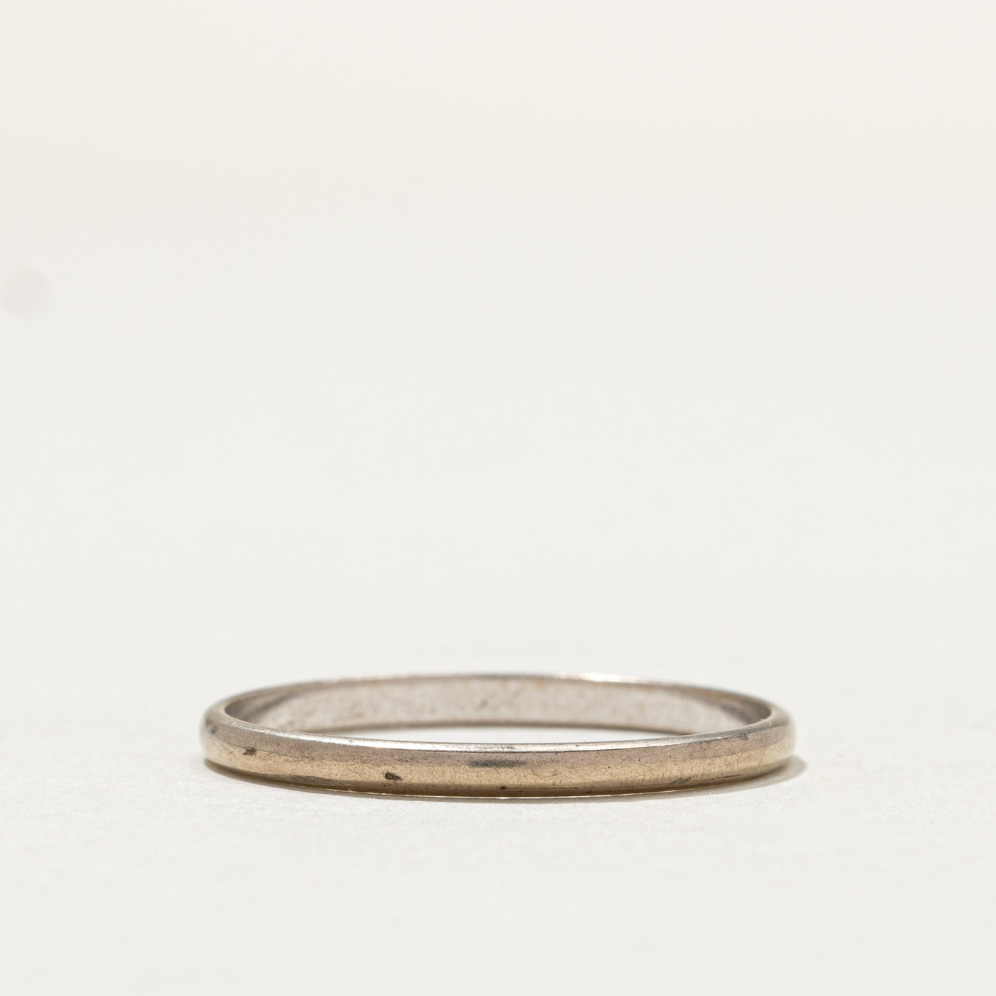 9K White Gold Plain Thin Band Ring - Size 9.25 | Minimalist Wedding Band, Anniversary Gift, Stackable Ring for Women | Perfect for Everyday Wear, Special Occasions & Stacking Looks