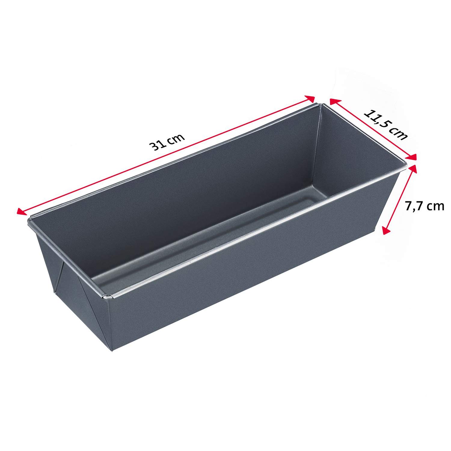 Westmark 12-Inch Nonstick Loaf Pan - Gray Baking Pan for Bread, Cake & Meatloaf - Perfect for Home Baking, Holiday Cooking & Gift Giving