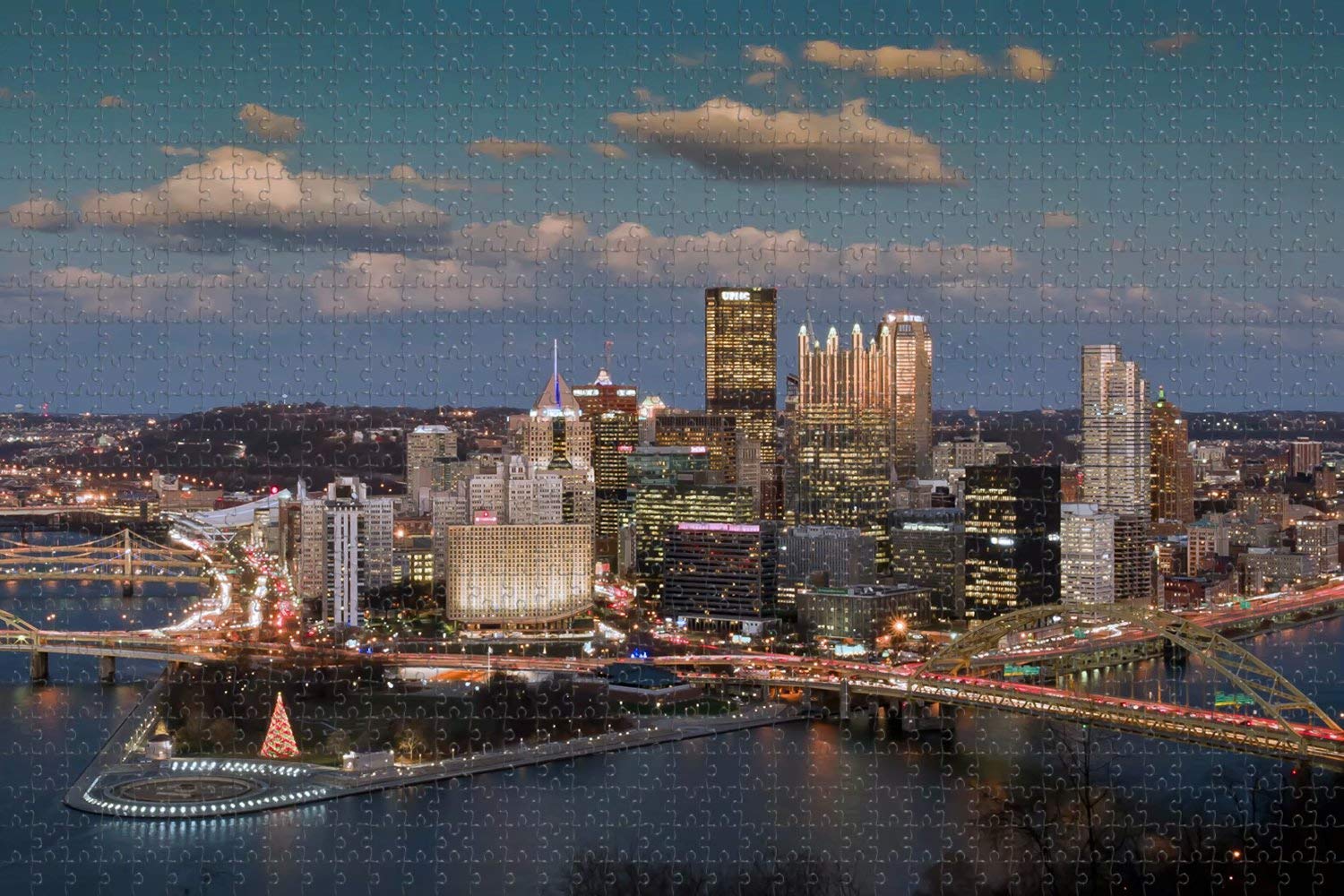 1000 Piece Wooden Jigsaw Puzzle - Pittsburgh USA Landscape for Adults, Travel Souvenir & Home Decor | Perfect for Relaxation, Family Game Night, and Office Break Activities
