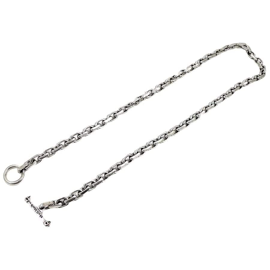 Skull Curb Chain Necklace for Men & Women - 925 Sterling Silver Gothic Punk Jewelry - Perfect for Halloween, Parties & Edgy Fashion