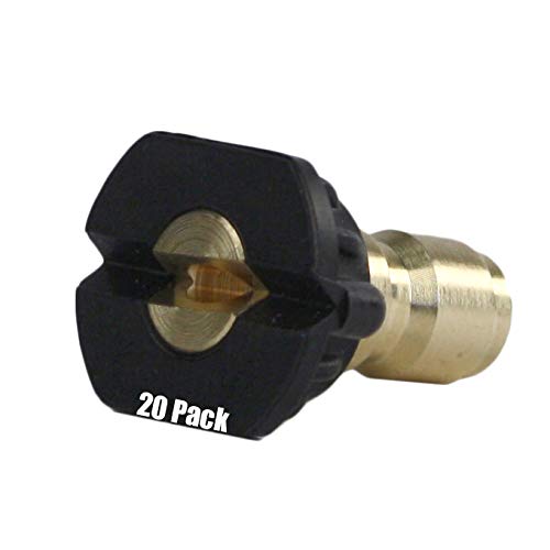20 Pack Erie Tools 1/4 Inch Quick Connect 65 Degree Low Pressure Soap Nozzles - Perfect for Car Washing, Pressure Washers & Cleaning Equipment