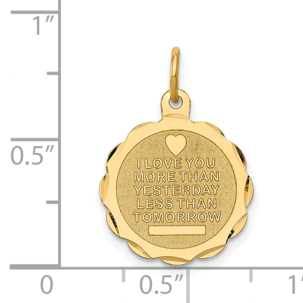 14K Yellow Gold Love Charm Pendant Necklace for Women - Romantic Gift for Valentine's Day, Anniversary & Special Occasions | FJC Finejewelers