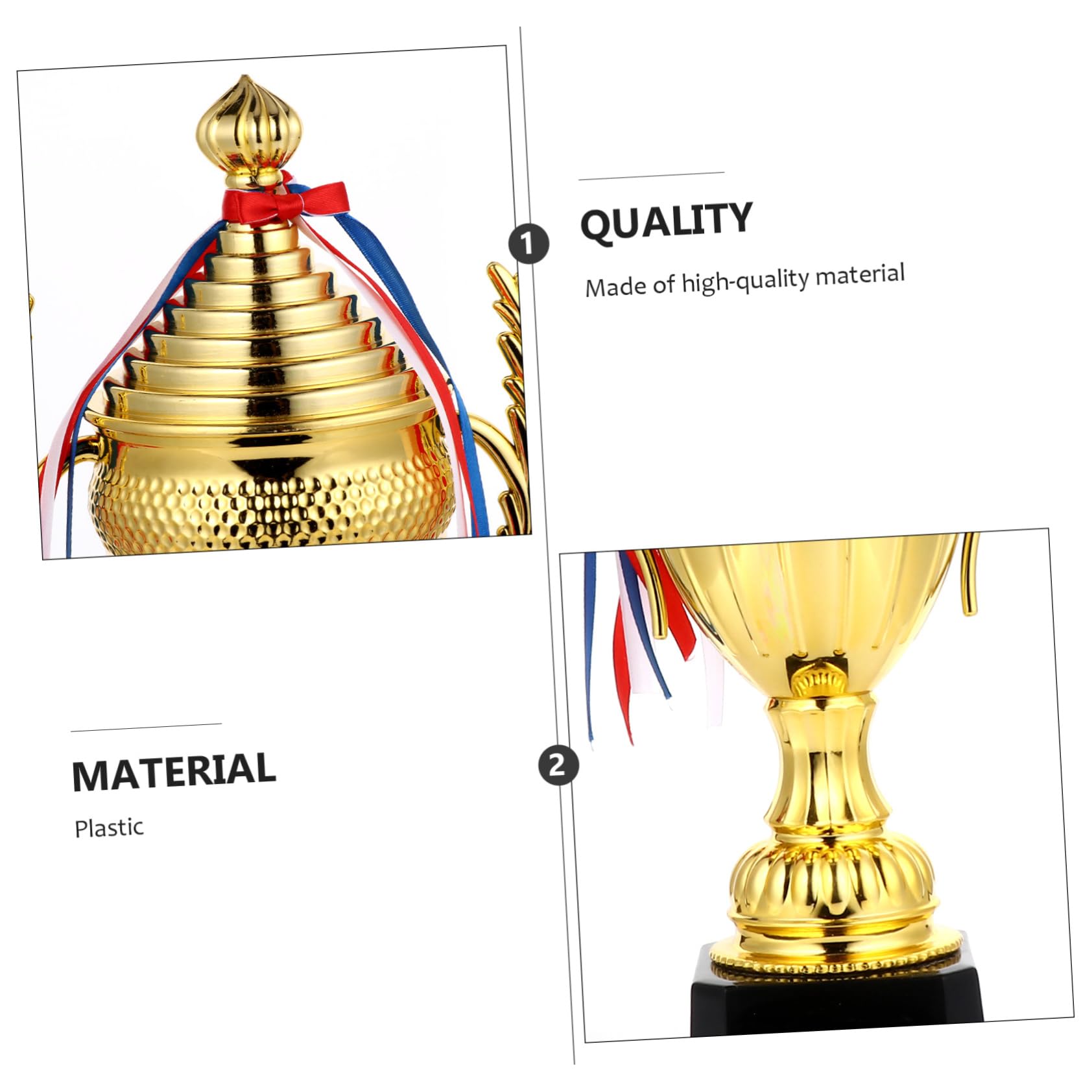 BELLIFFY Plastic Winner Cup Trophy - Mini Football Trophies for Sports Awards, Incentive Toys, Reusable & Durable - Perfect for School Events, Team Celebrations, and Kids' Motivational Rewards
