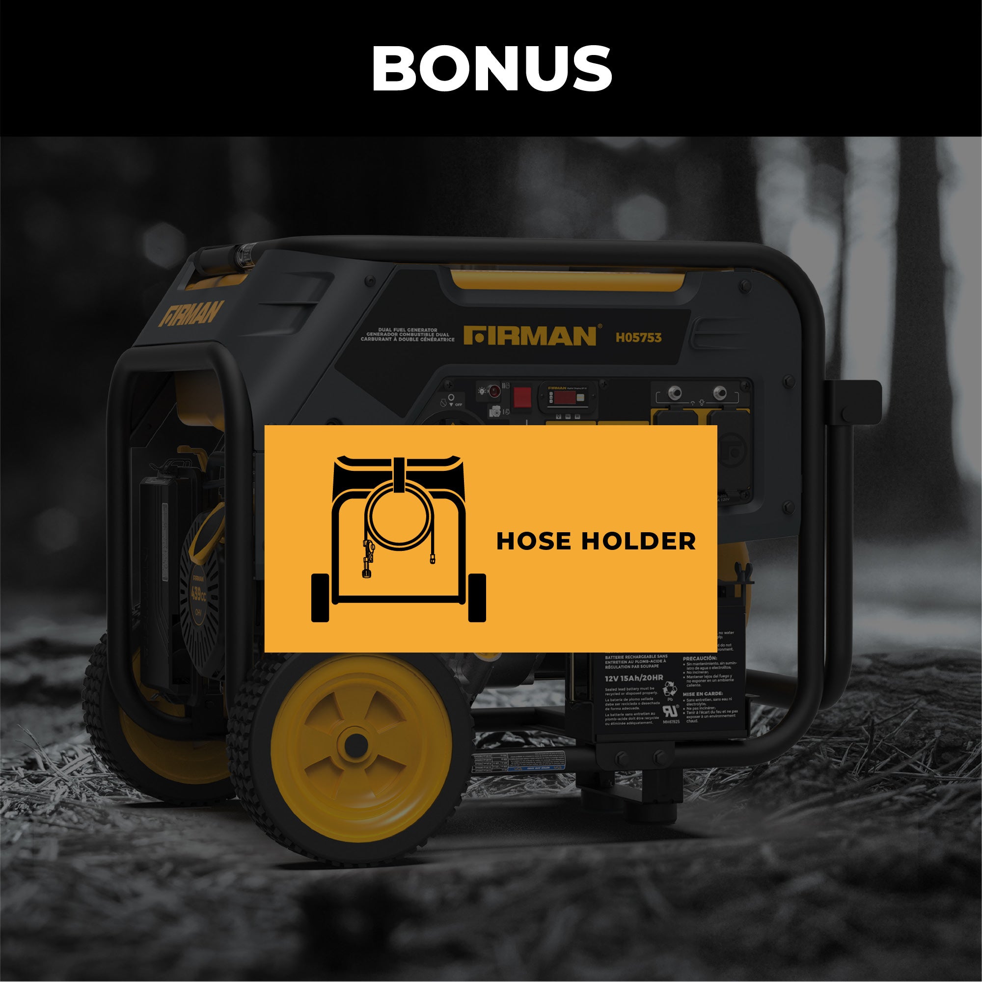 5700W Dual Fuel Portable Generator with Electric Start - 120/240V Output for Camping, Home Backup & Outdoor Power