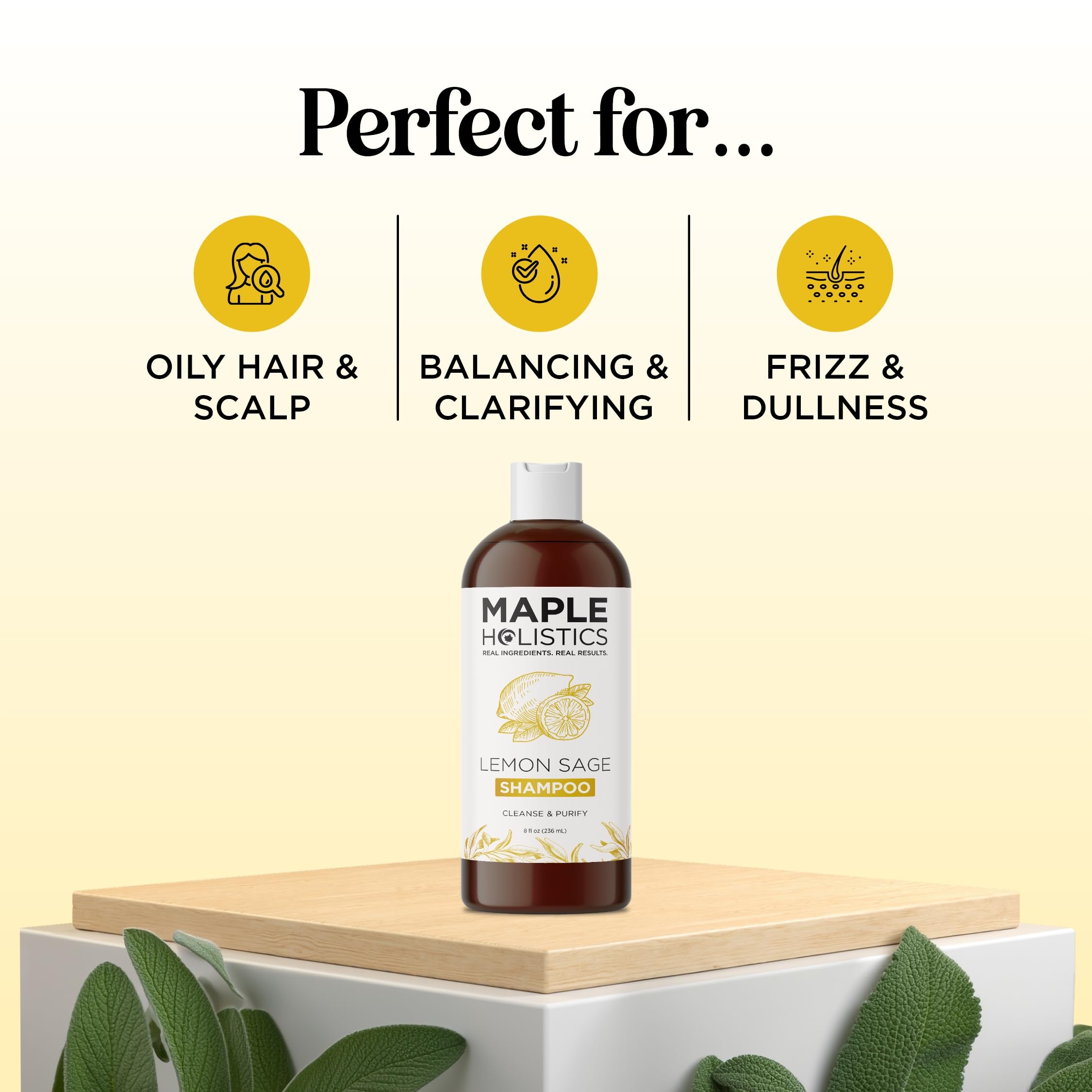 **Sulfate-Free Clarifying Shampoo for Oily Hair & Scalp - Lemon Sage & Rosemary Essential Oil Shampoo for Deep Cleansing & Greasy Hair Care - Best for Product Buildup Removal & Daily Use**    *(Perfect for refreshing oily scalps, removing residue, and promoting healthy hair – ideal for daily use or post-styling detox!)*