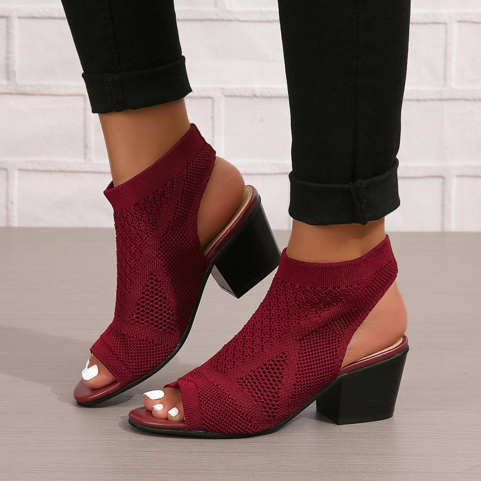 Women's Platform Sandals with Rhinestones - Breathable High Heel Open Toe Fish Mouth Summer Sandals for Women | Perfect for Beach, Party, and Casual Outings