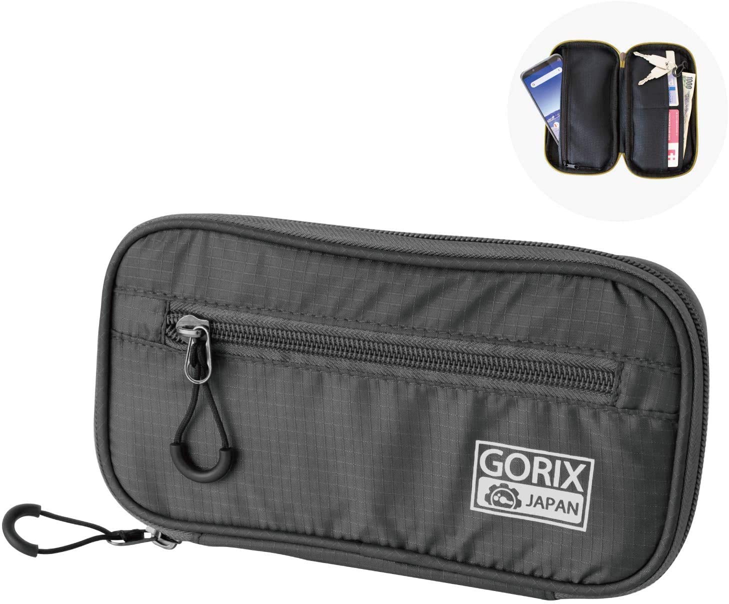GORIX Waterproof Bike Phone Pouch - Cycling Wallet Bag for MTB & Road Bikes - Secure Mobile Phone Case for Outdoor Sports (Black) - Perfect for Mountain Biking, Commuting & Adventure Travel