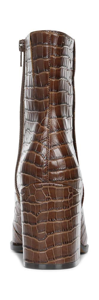 Vionic Harper Women's Ankle Boots - Comfortable Brown Leather Booties for Women Size 10 Medium | Perfect for Work, Casual Outfits & Fall Fashion