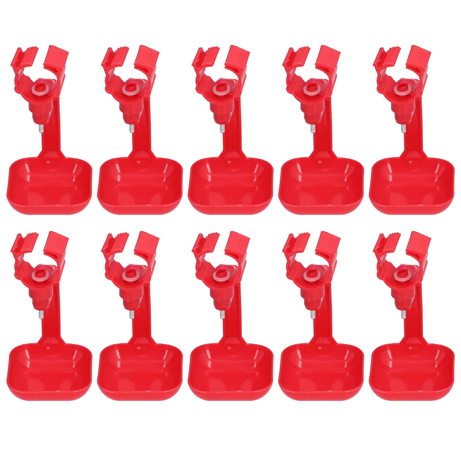 20Pcs PP Plastic Hanging Chicken Water Cups - Automatic Filling Poultry Waterer for Chickens, Ducks, Turkeys & Rabbits - Portable Chicken Feeder for Coops, Farms & Backyard Poultry Raising