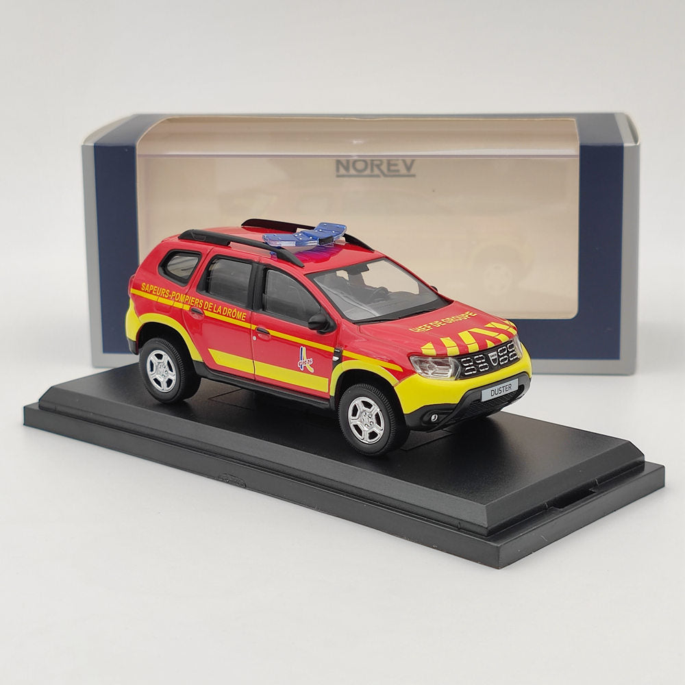 1/43 Scale Norev Dacia Duster 2020 Fire Chief Vehicle Diecast Model Car - Collector's Toy Gift for Adults & Kids - Perfect for Display, Play, and Firefighter Enthusiasts