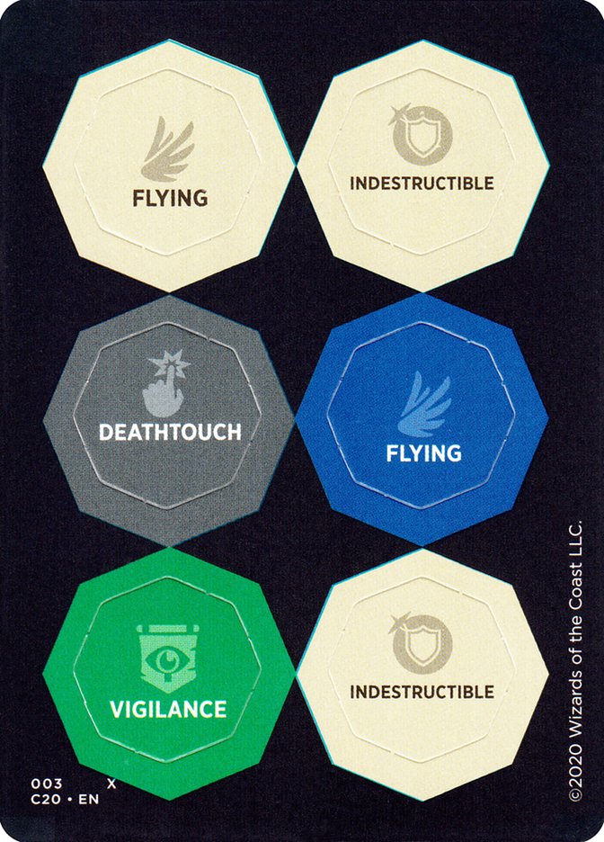 Magic: The Gathering Ability Punchcard (003) - Commander 2020 Tokens for MTG Gameplay & Deck Building