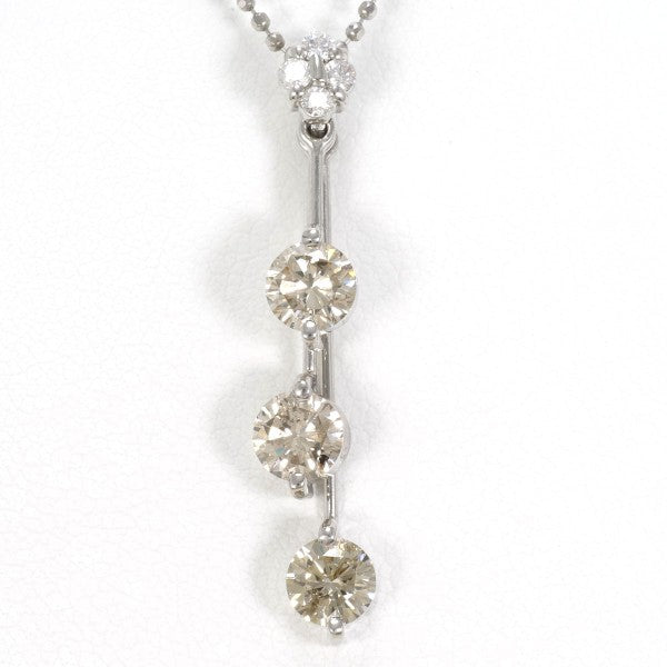 18K White Gold Necklace with Brown Diamond Pendant - Elegant Jewelry for Women, Perfect for Weddings, Anniversaries & Special Occasions