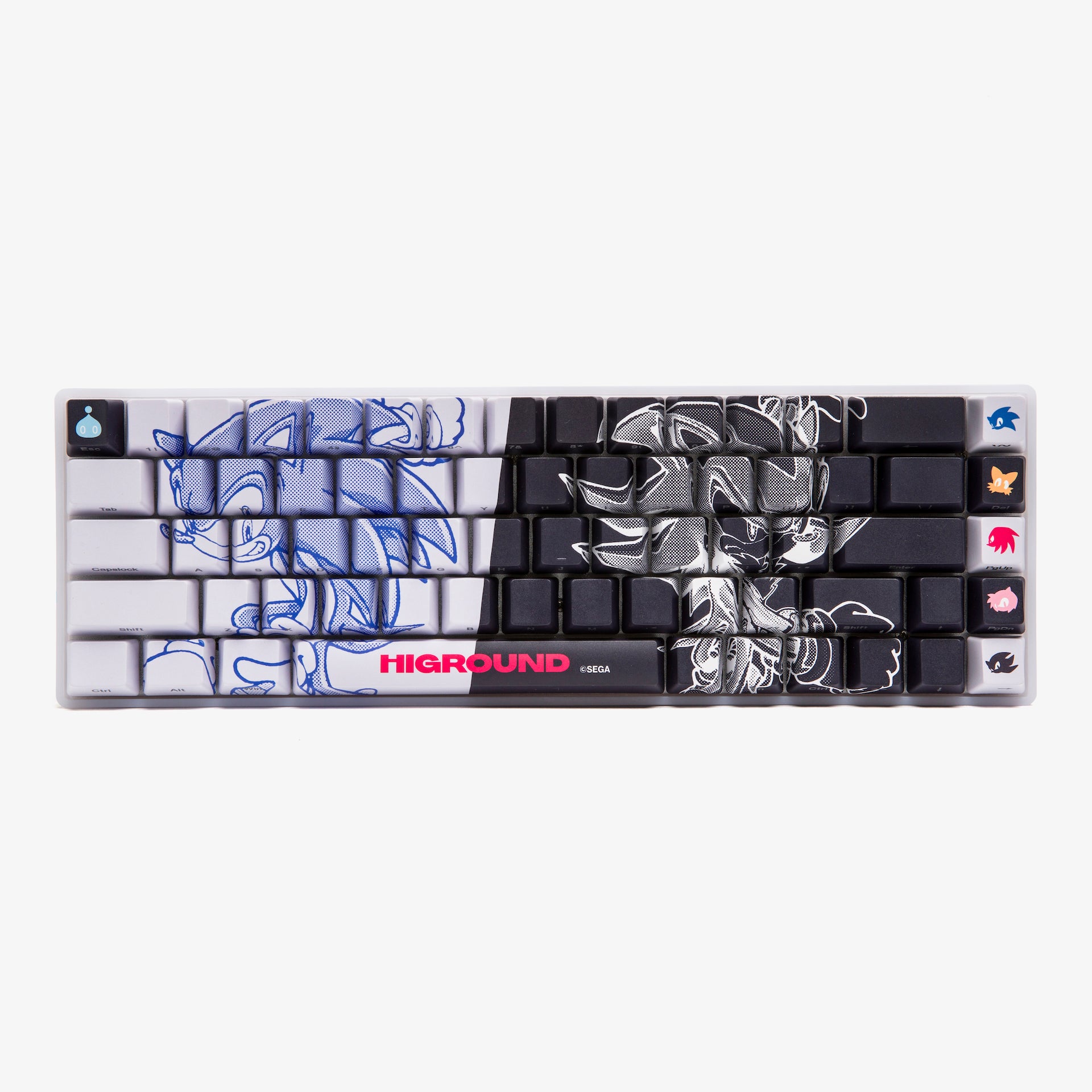 Sonic x Higround Adventure 68-Key Mechanical Keyboard Keycap Set for 65% Size - Perfect for Gaming, Typing & Custom Keyboard Builds