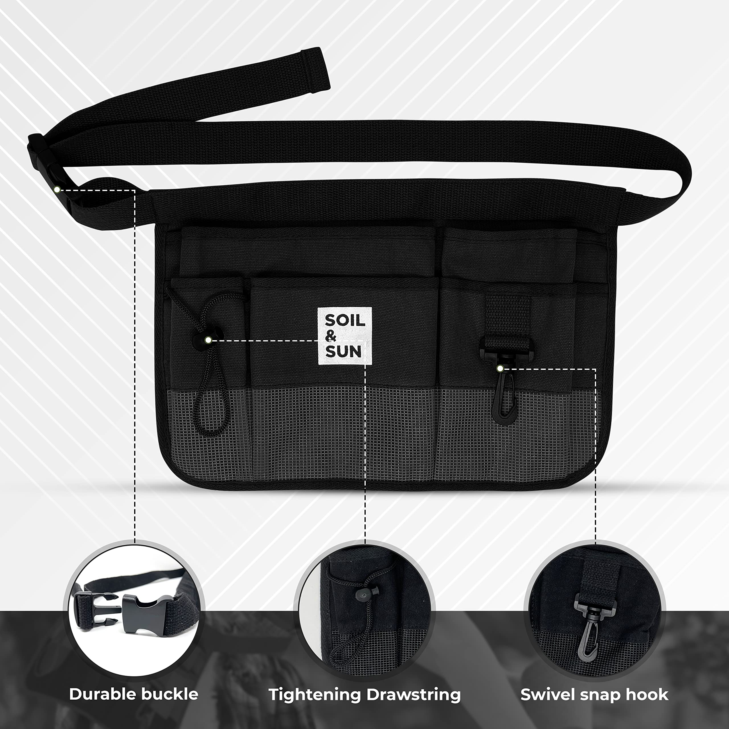 Women's Canvas Garden Tool Belt with Pockets - Heavy Duty Utility Waist Apron for Gardening, Teaching & DIY Projects | Perfect for Outdoor Work, Classroom Organization & Home Improvement Tasks