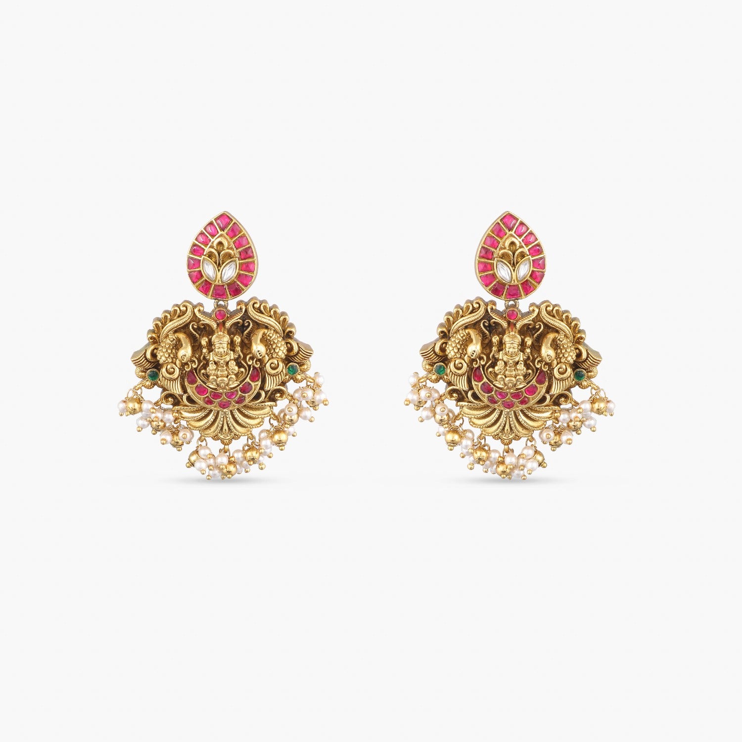 Chitra Temple Antique Necklace Set - Handmade Indian Jewelry for Women, Ethnic Boho Necklace - Perfect for Weddings, Festivals & Cultural Events