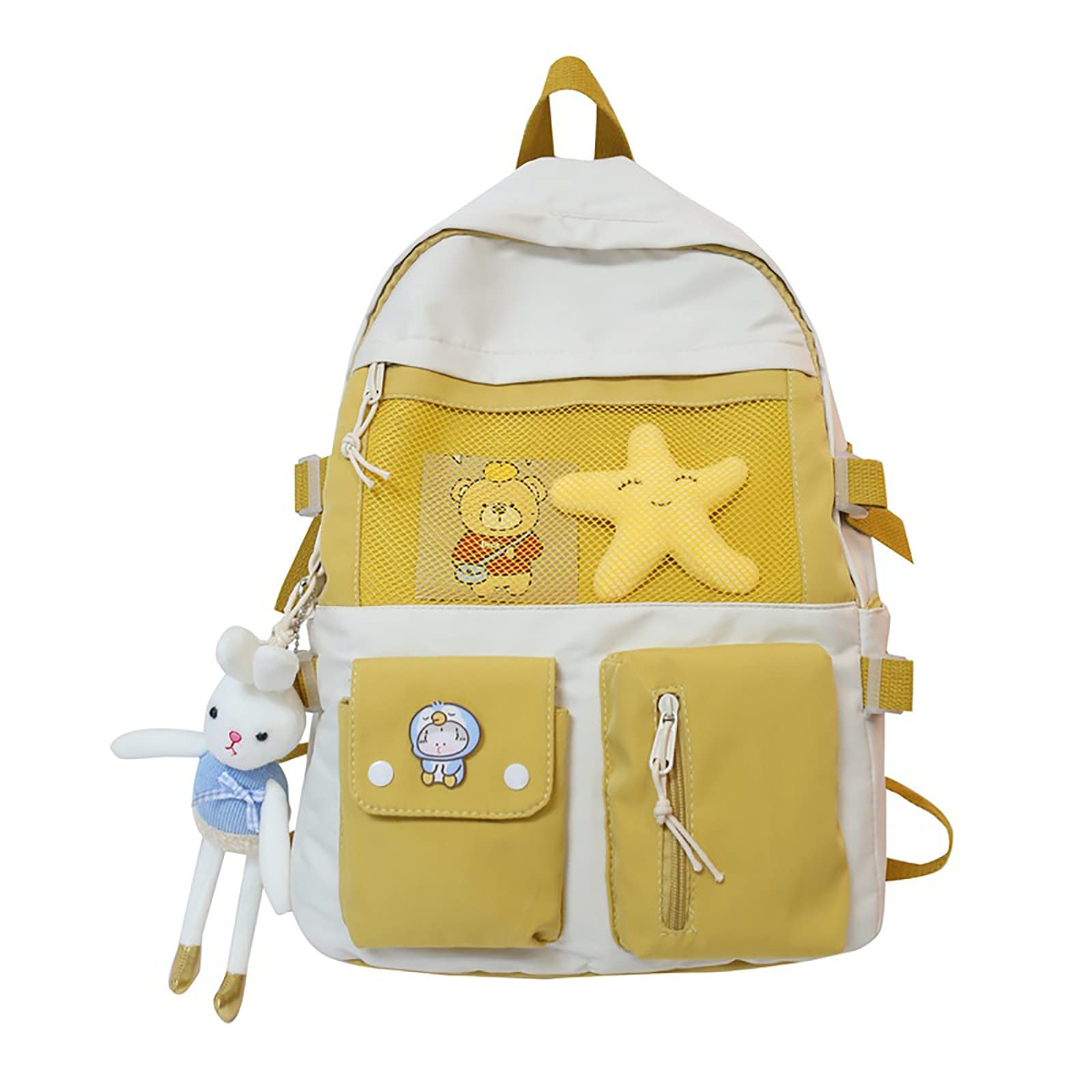 Cute Kawaii Backpack for School - Large Capacity Aesthetic Backpack with Adorable Accessories for Girls & Boys | Perfect for School, Travel, and Daily Use