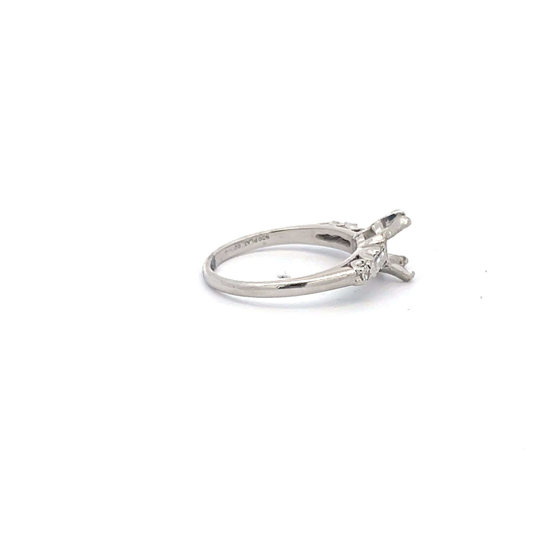 0.15 Carat J VS1 Diamond 14K White Gold Semi Mount Ring - Perfect for Engagement, Wedding Bands & Anniversary Gifts